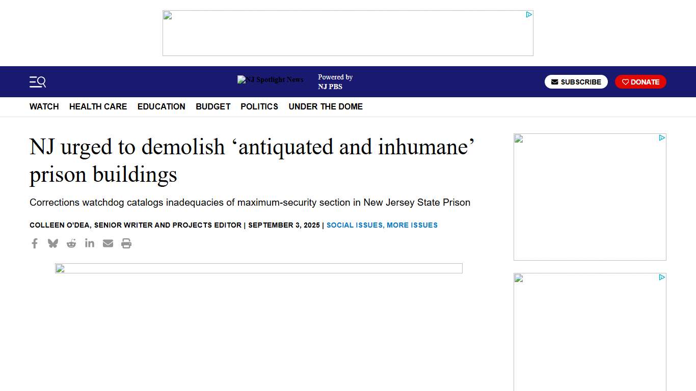 Oldest parts of NJ state prison unfit, report says NJ Spotlight News